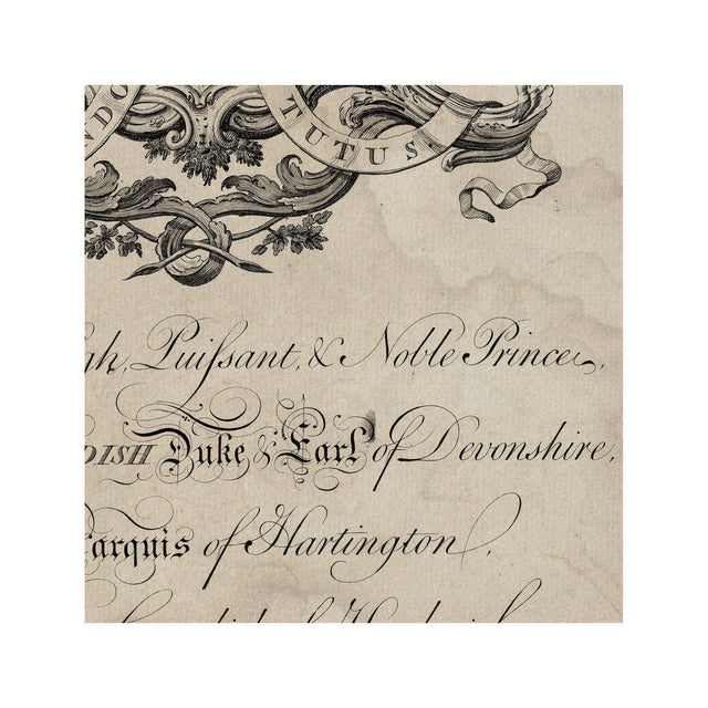18th Century ENGLISH ARMORIAL ENGRAVING #04 - CAVENDISH CREST - Foundry