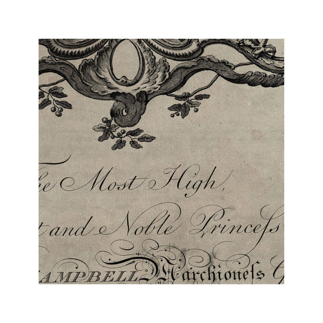 18th Century ENGLISH ARMORIAL ENGRAVING #07 - CAMPBELL CREST - Foundry