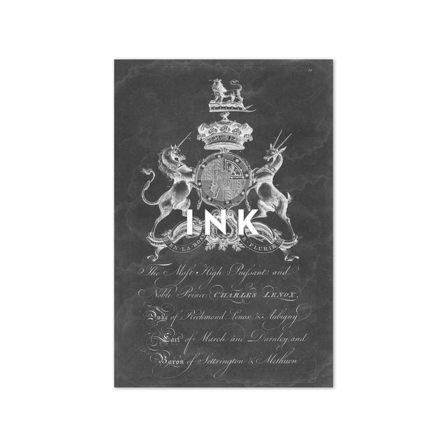 18th Century ENGLISH ARMORIAL ENGRAVING #09 - LENOX CREST - Foundry